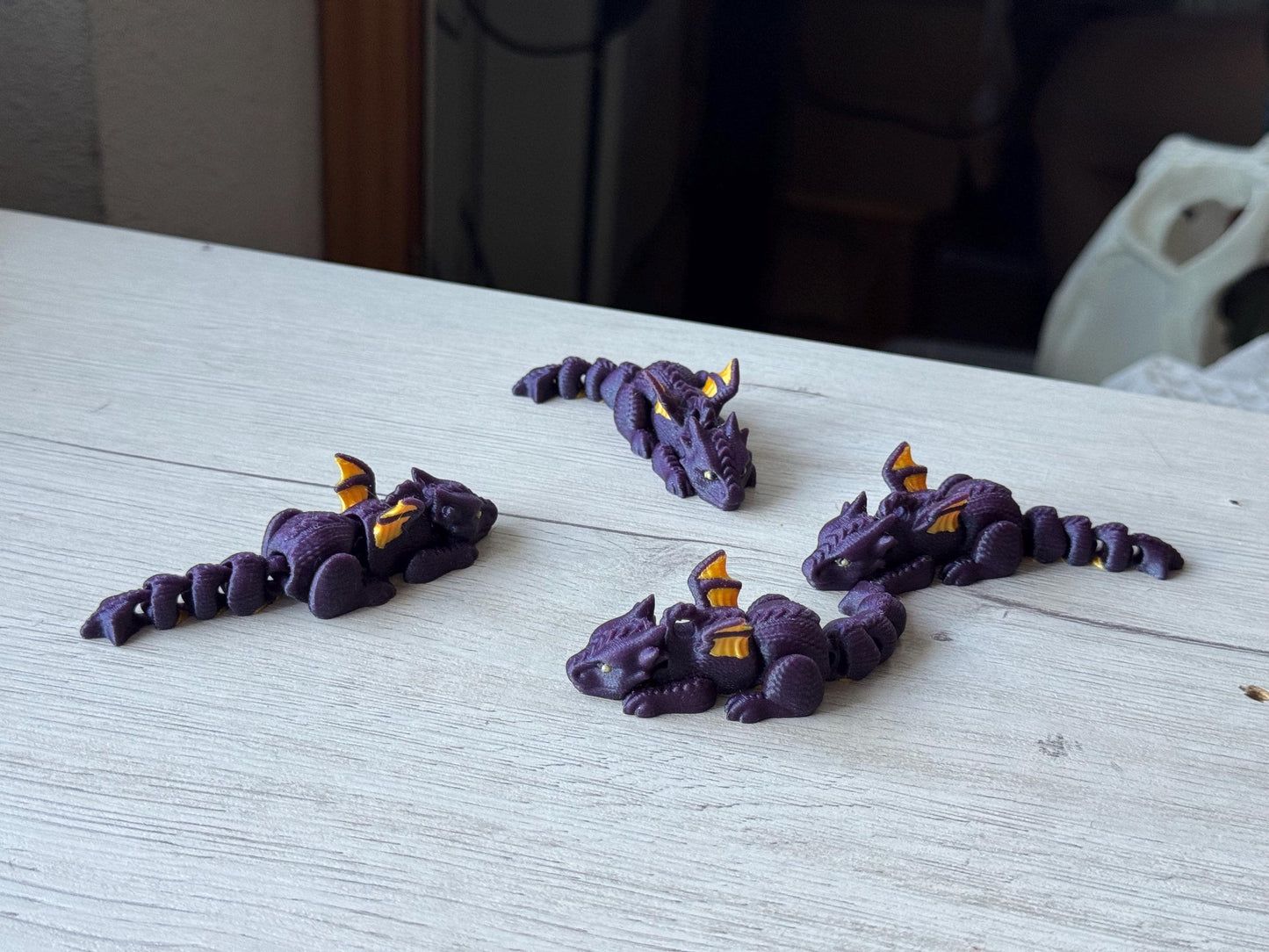 Mini Articulated Dragon Keychain – Made to Order | Custom Colors | Fantasy Gift Idea