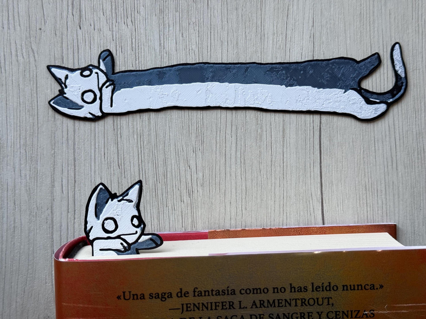 Zombie Cat Bookmark - Fantasy Bookmarks, Funny Bookmarks, Bookmarks for Cat Lovers, Funny Bookmarks