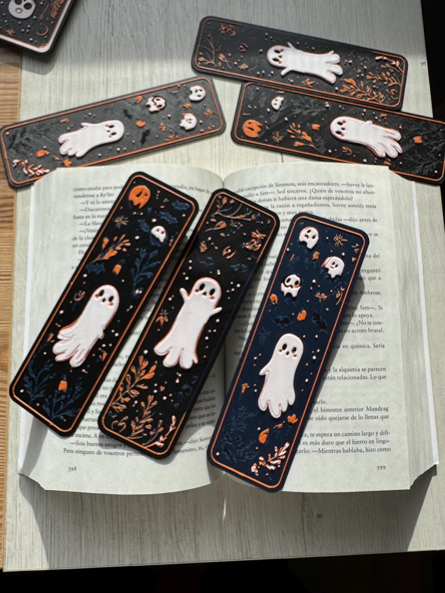 Bookmarks set - Cute Ghosts , fantasy bookmark, autumn bookmark, halloween bookmarks, kawaii