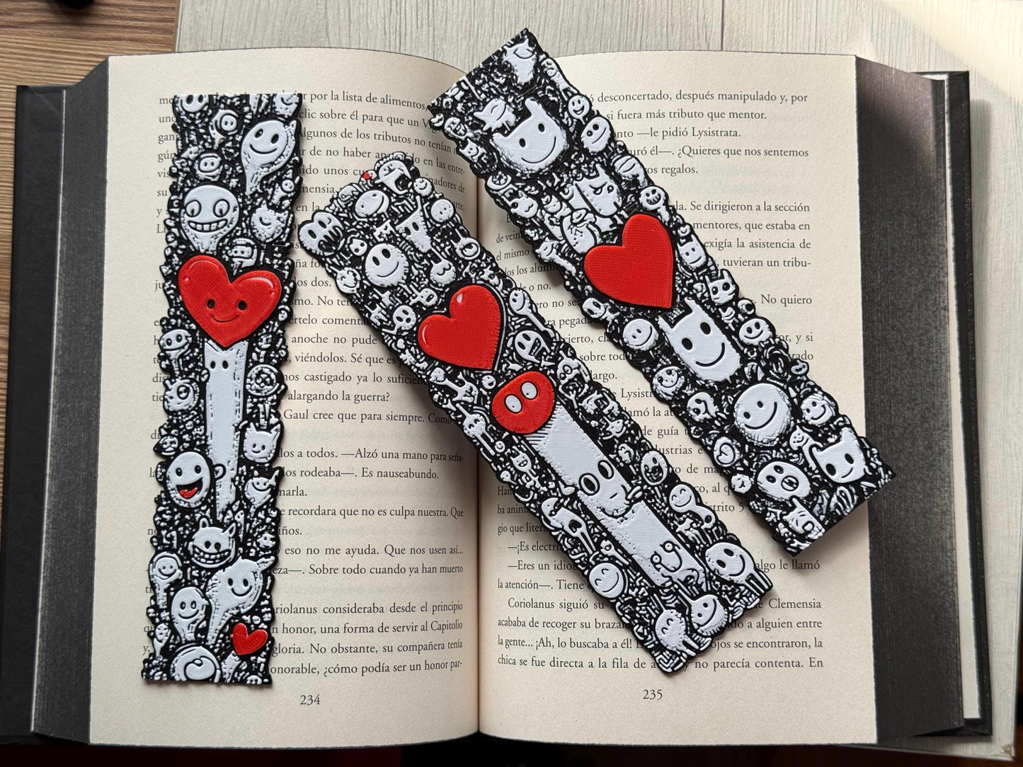 Love Doodles - bookmark set, reading accessories