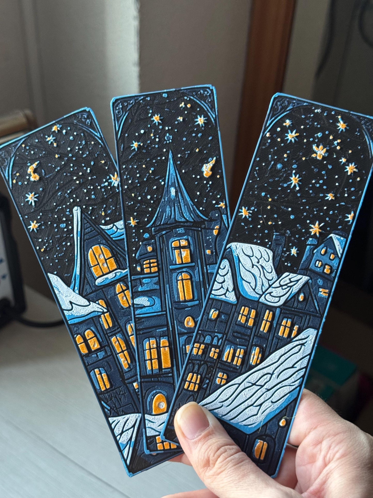 Winter Glow - Christmas bookmark set, fantasy bookmark, bookmark set