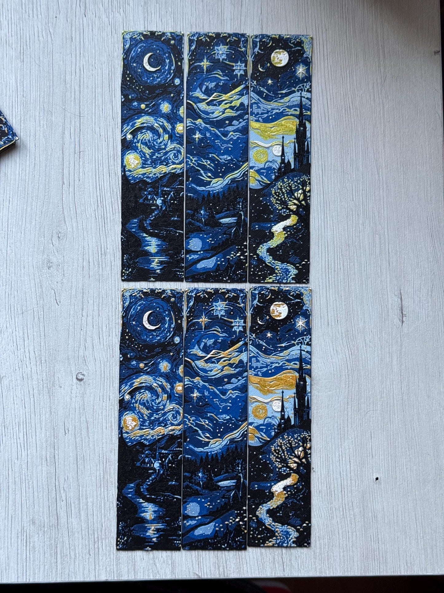 Bookmark set - starry night bookmark v2, fantasy bookmark, autumn bookmark,
