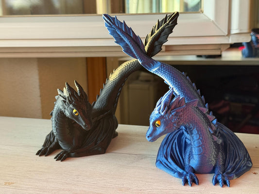 Expositor de libros con dragones gemelos: soporte para libros, decoración de librerías, soporte para tabletas Kindle, expositor de wyvern