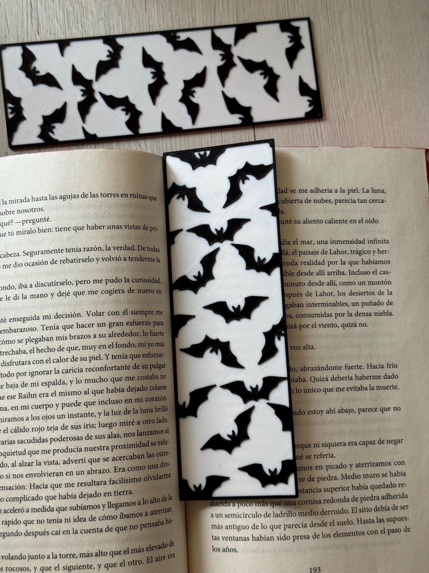 at Bookmark – Stained Glass Effect 3D Printed Bookmark | Spooky Cute Halloween Gift | Translucent PLA | Gift for Book Lovers and Readers