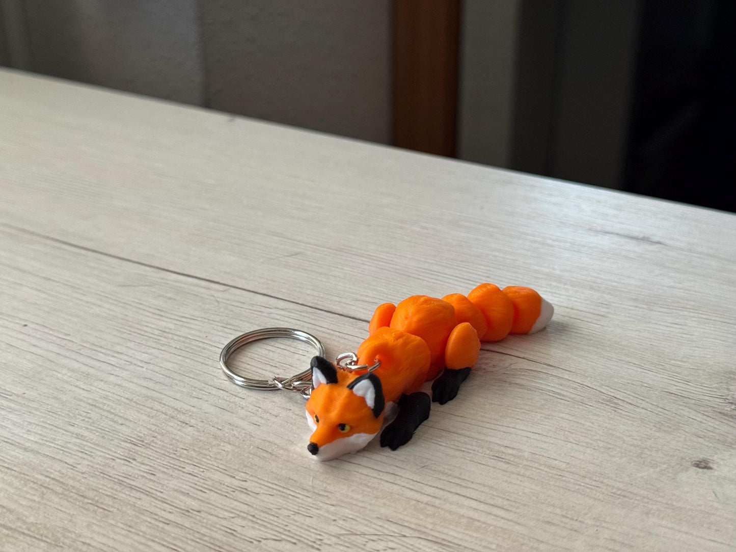 Mini Fox Keychain – 3D Printed Cute Keyring, Fantasy Bag Charm, Custom Colors