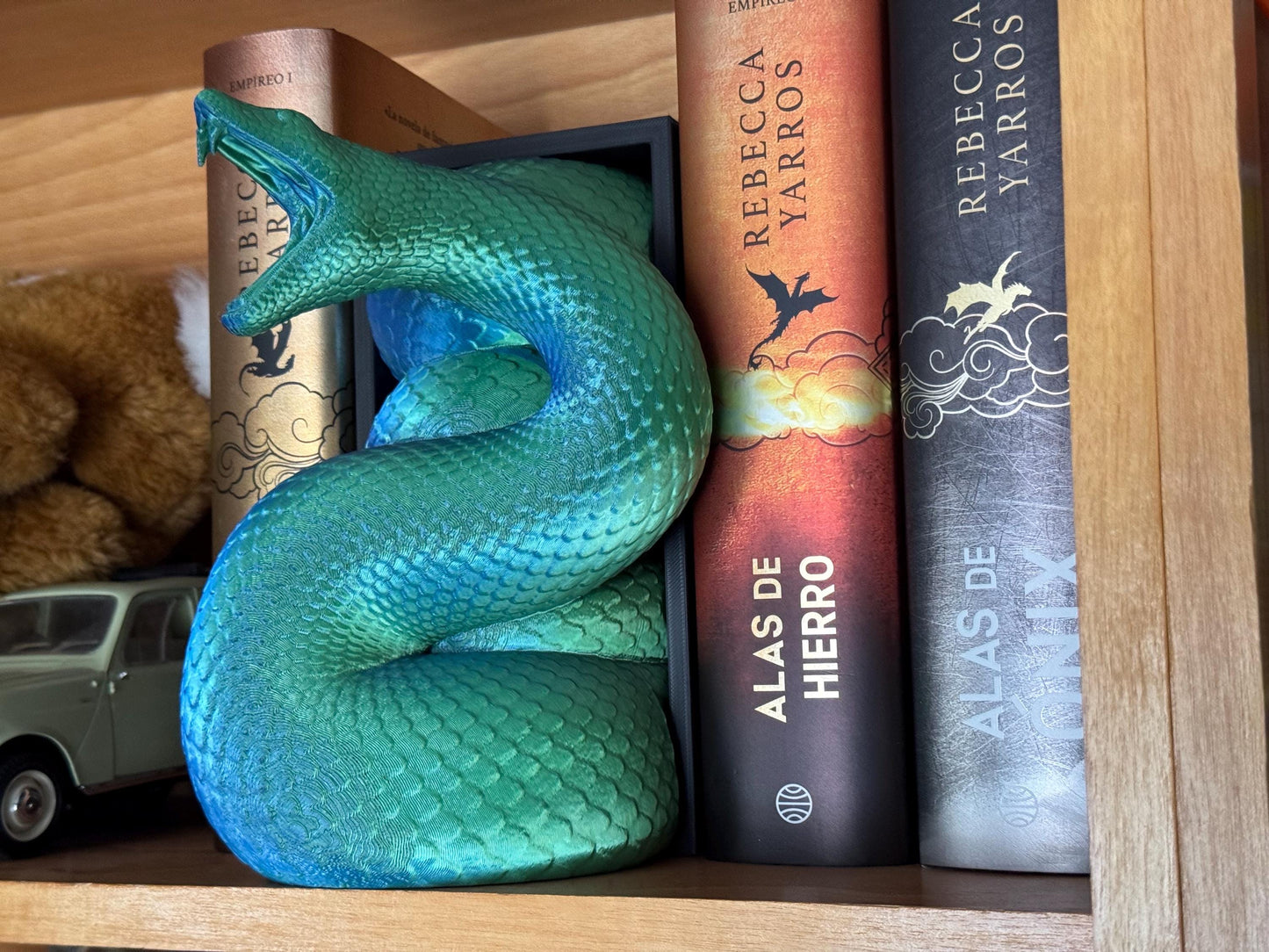 Snake Book Nook –  Animals emerging between books | Two-Part Head & Tail Design | Fantasy Book Nook Decor |  Unique Gift for Book Lovers
