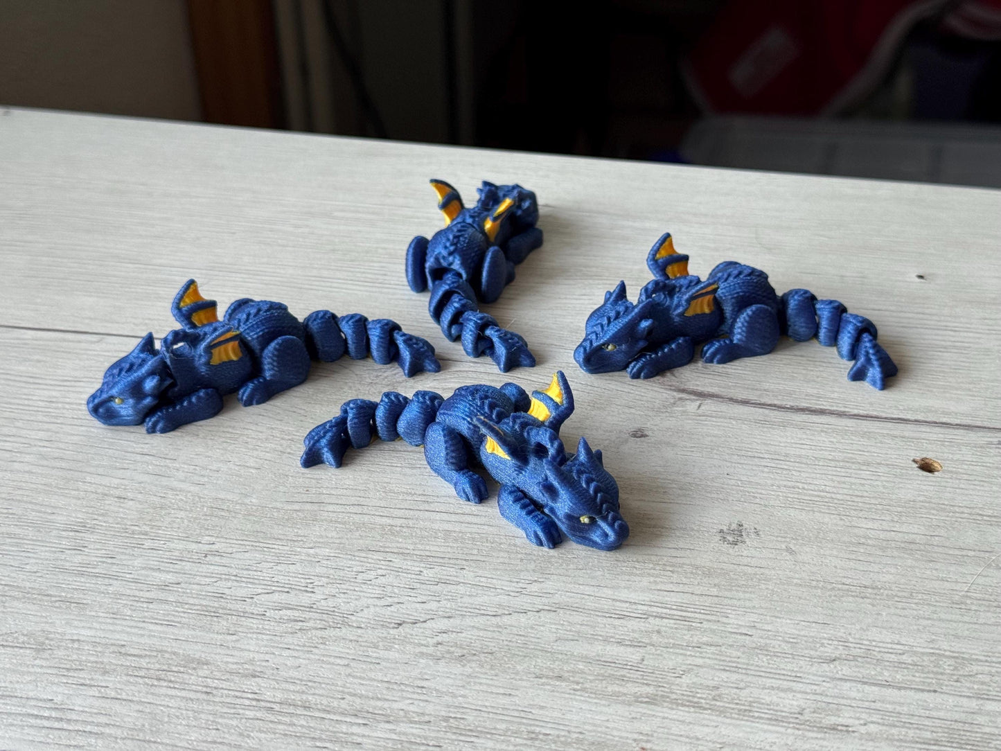 Mini Articulated Dragon Keychain – Made to Order | Custom Colors | Fantasy Gift Idea