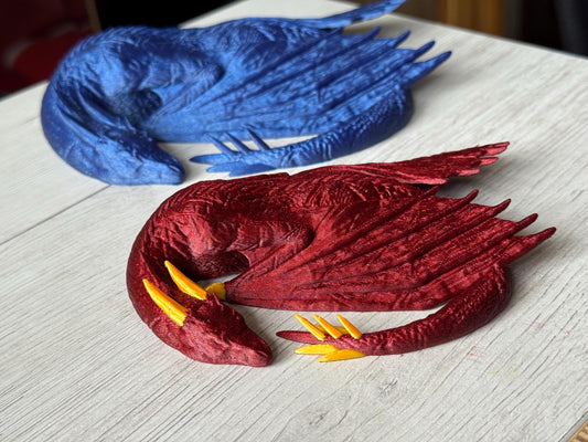 Figura de wyvern durmiente - Dragón feroz | Decoración de estantería | Decoración de fantasía | Decoración de estanterías