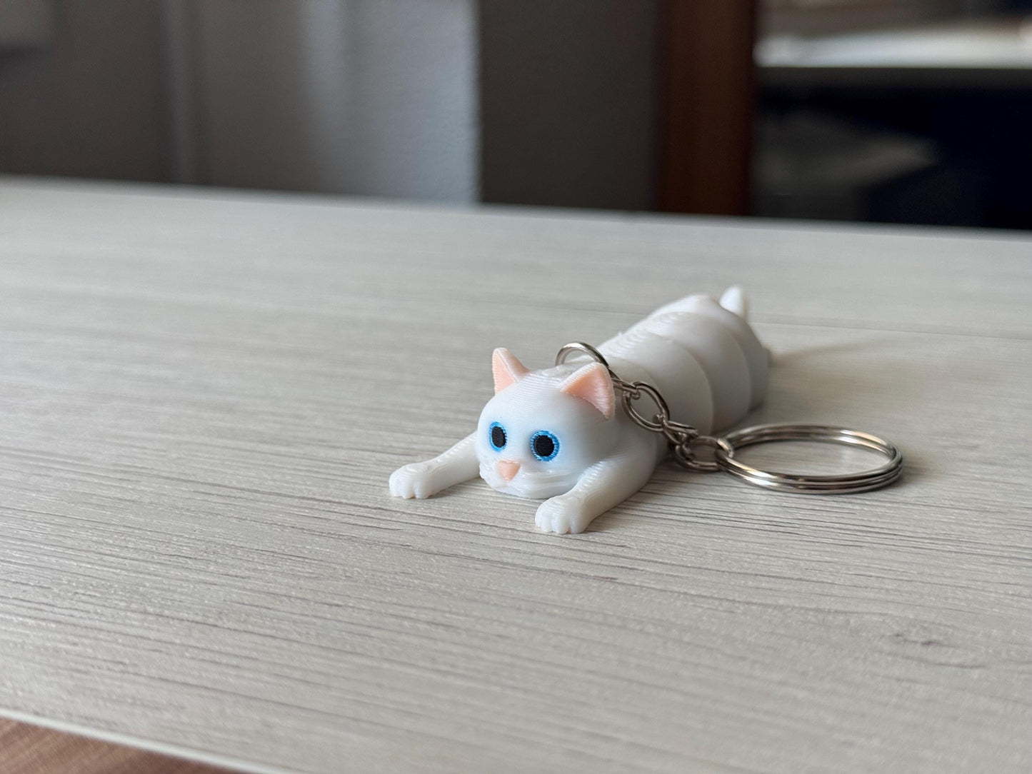 Flexi cat keychain - printed keychains in various colors, keychains for cat lovers