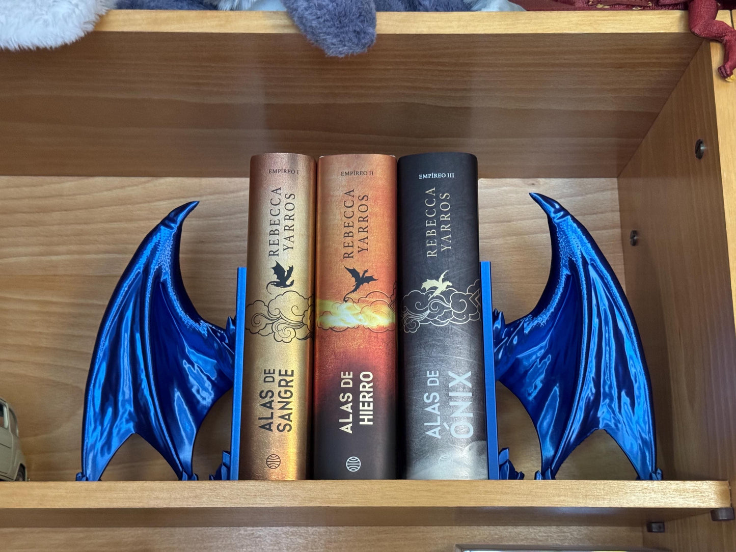 Dragon Wings Bookends – Fantasy Book Shelf Decor | 3D Printed Guardian Wings