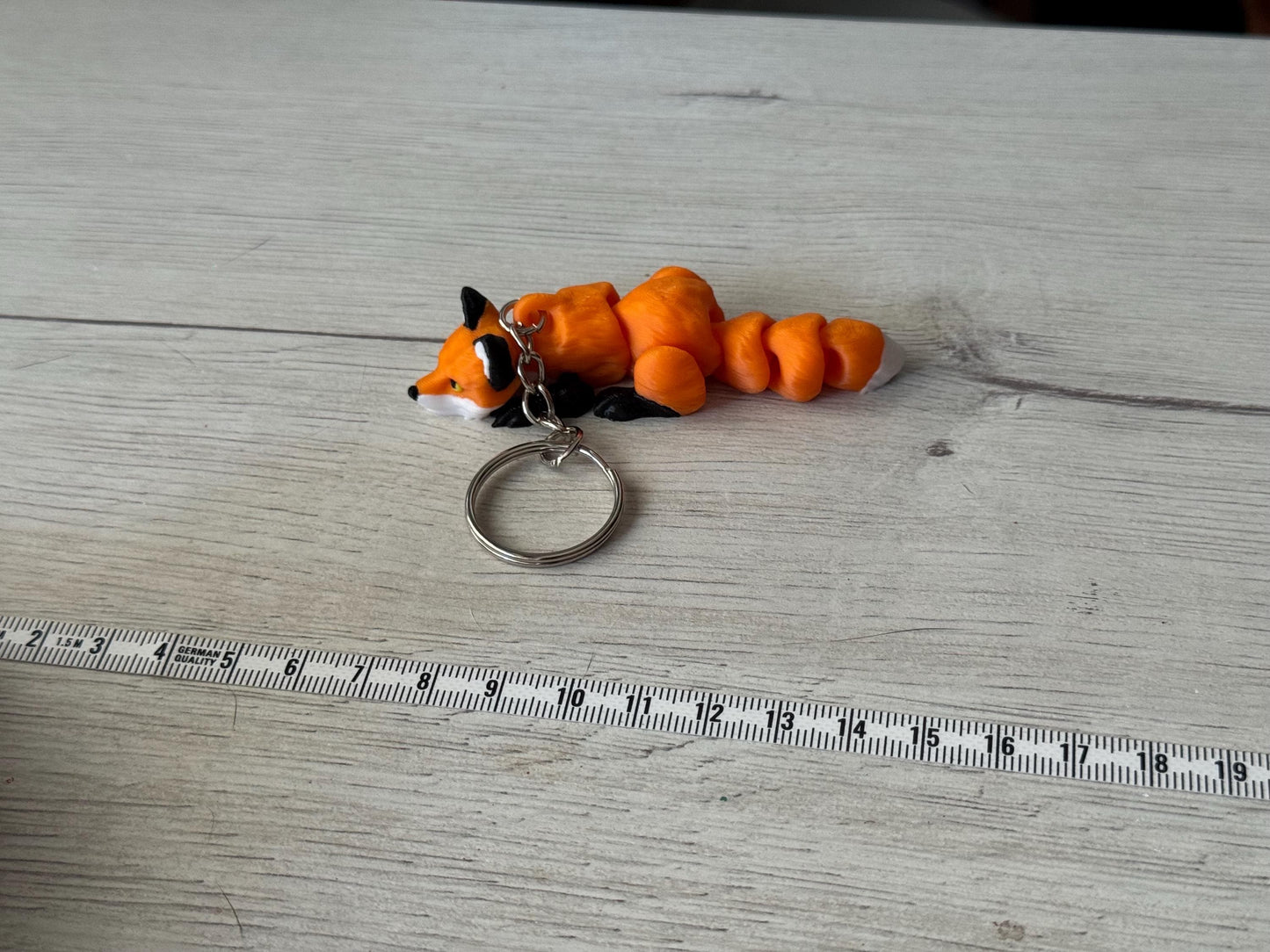Mini Fox Keychain – 3D Printed Cute Keyring, Fantasy Bag Charm, Custom Colors
