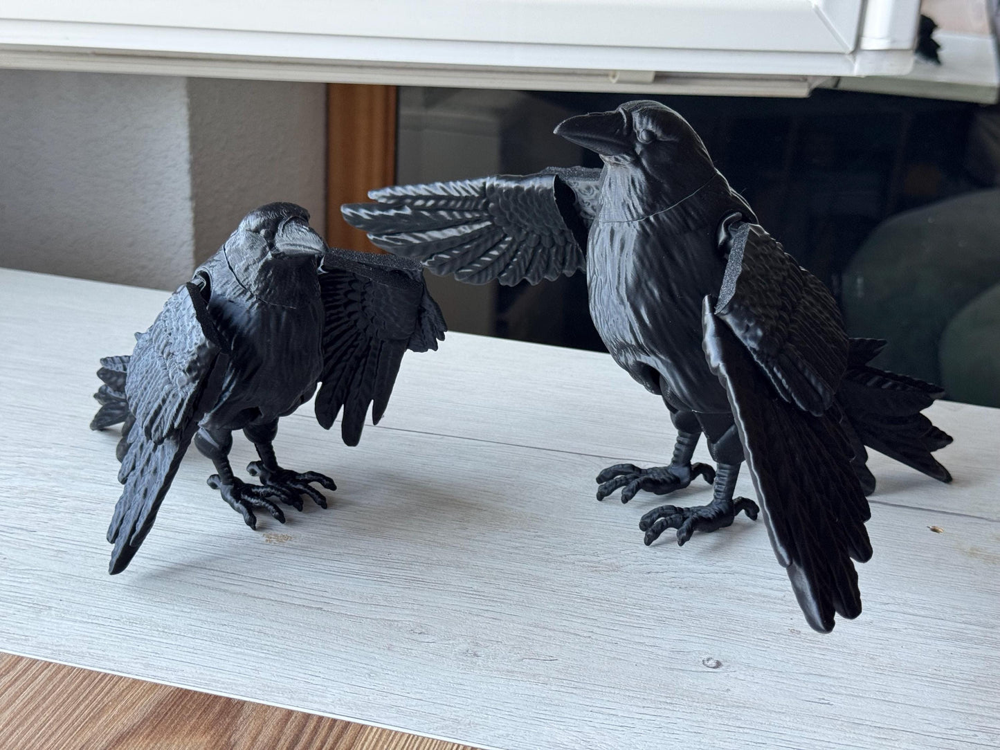 Articulated Raven Figure | Gothic Decor | Fantasy Desk Decor | Raven Collector Gift
