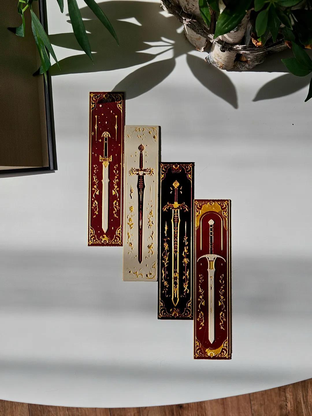 Bookmark - "Elven blades" / fantasy bookmark / autumn bookmark