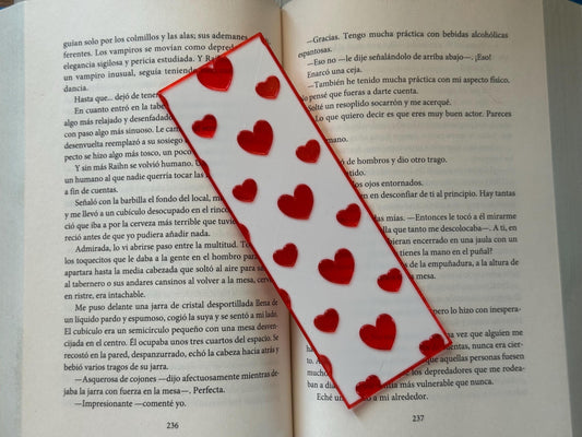 Heart Bookmark – Stained Glass Effect 3D Printed Bookmark | Translucent PLA in Vibrant Colors | Cute Gift for Book Lovers & Readers
