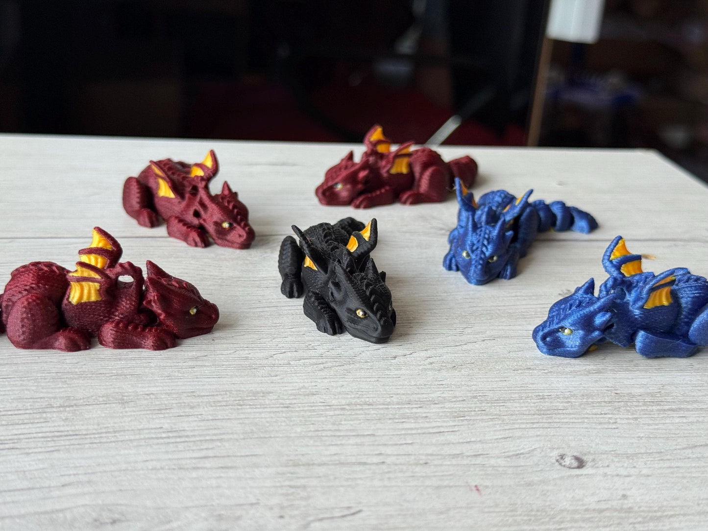 Mini Articulated Dragon Keychain – Made to Order | Custom Colors | Fantasy Gift Idea