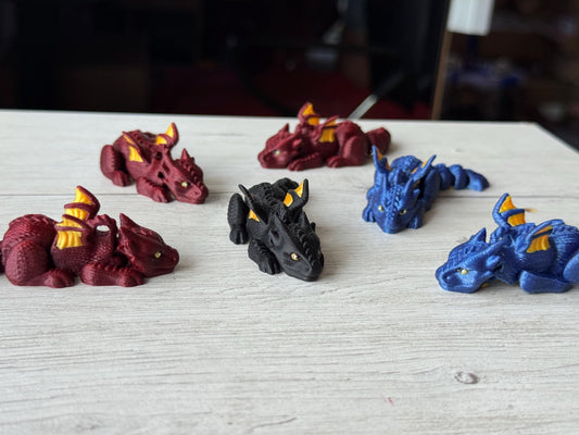 Mini Articulated Dragon Keychain – Made to Order | Custom Colors | Fantasy Gift Idea