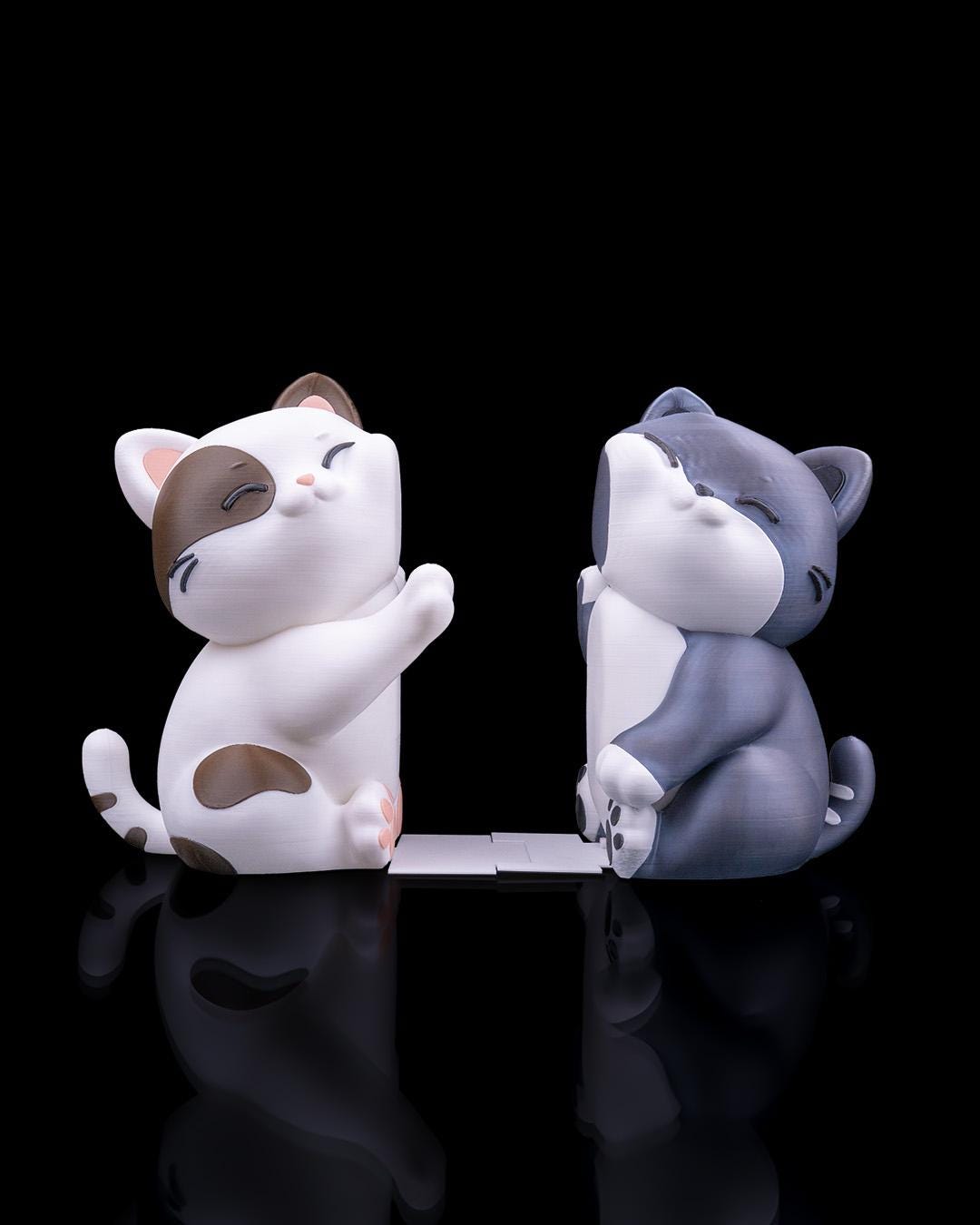 Sujetalibros de Gato – Escultura Personalizable 3D para Estantería | Decoración Book Nook y Regalo para Amantes de los Gatos