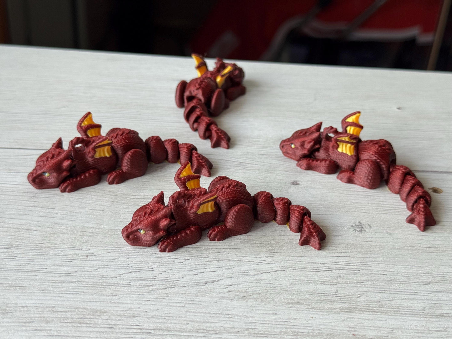 Mini Articulated Dragon Keychain – Made to Order | Custom Colors | Fantasy Gift Idea