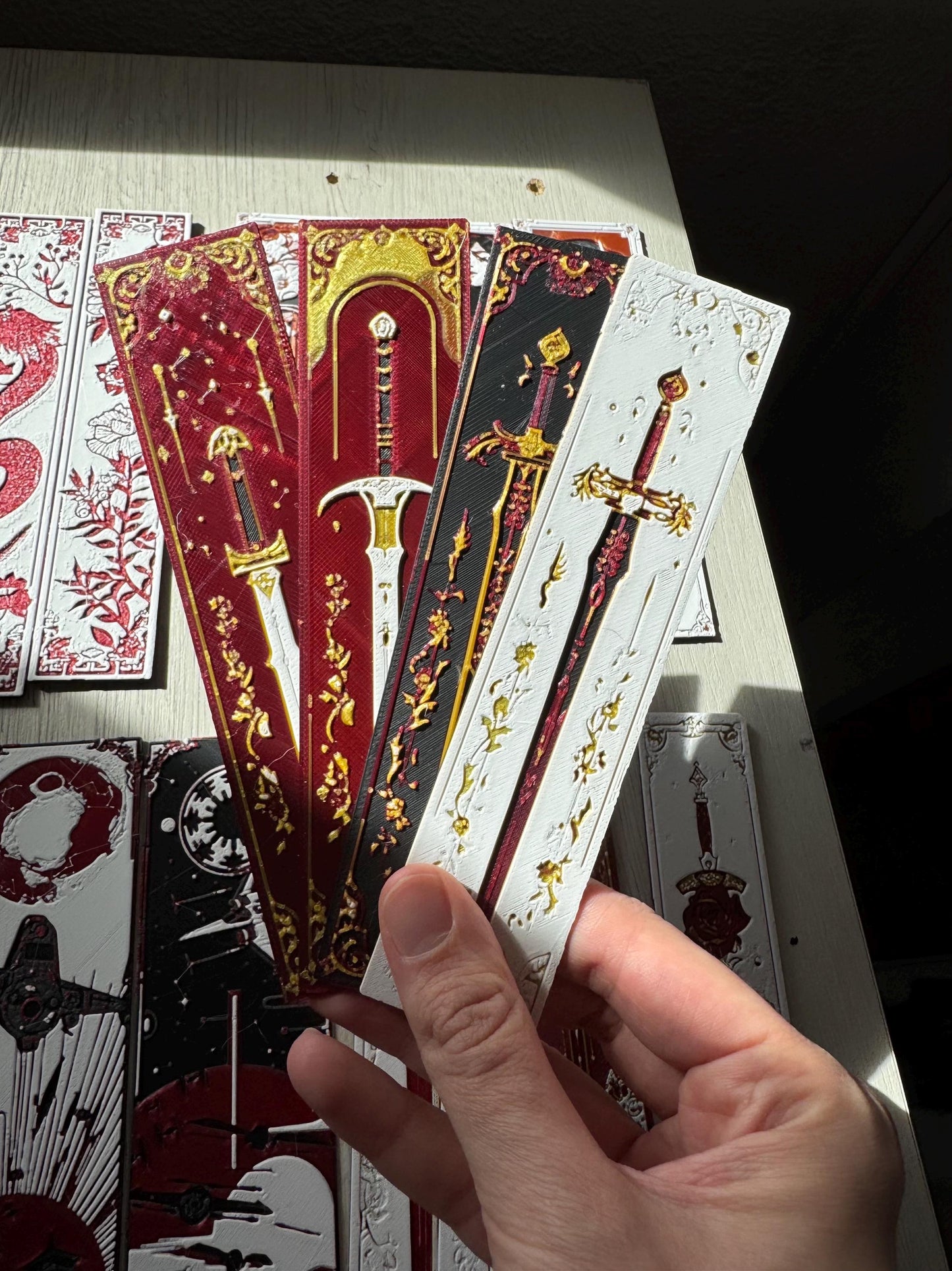 Bookmark - "Elven blades" / fantasy bookmark / autumn bookmark