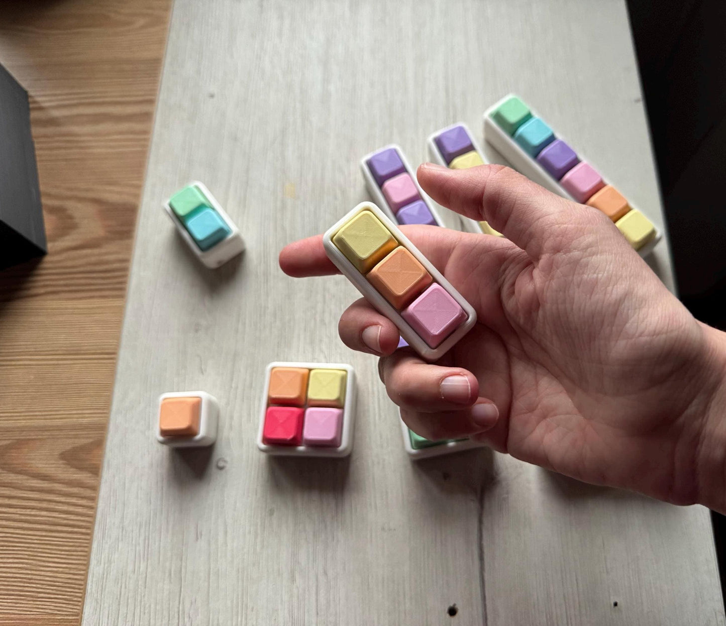 Pastel Modular Clicker Fidget | Custom Stress Relief Toy