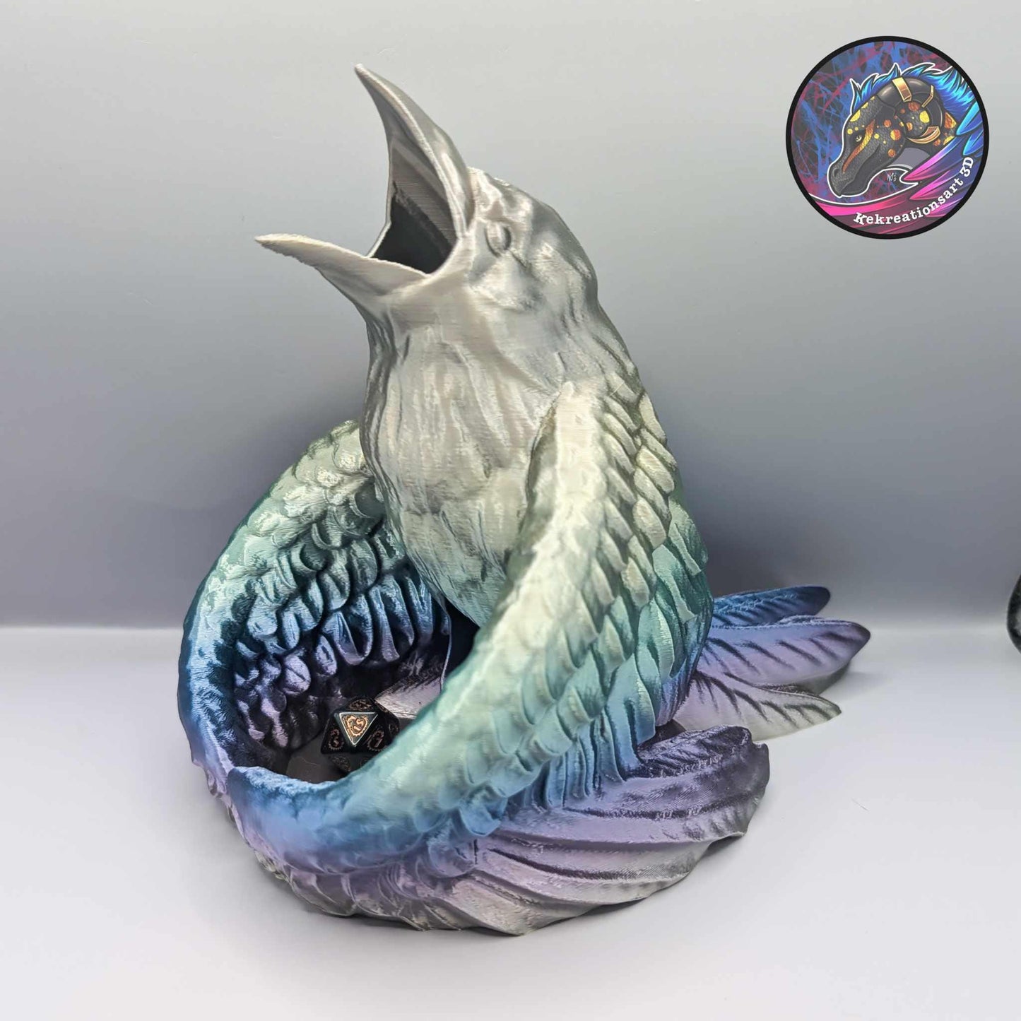 Raven dice tower - gift for role playing game players, dice display