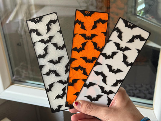 at Bookmark – Stained Glass Effect 3D Printed Bookmark | Spooky Cute Halloween Gift | Translucent PLA | Gift for Book Lovers and Readers