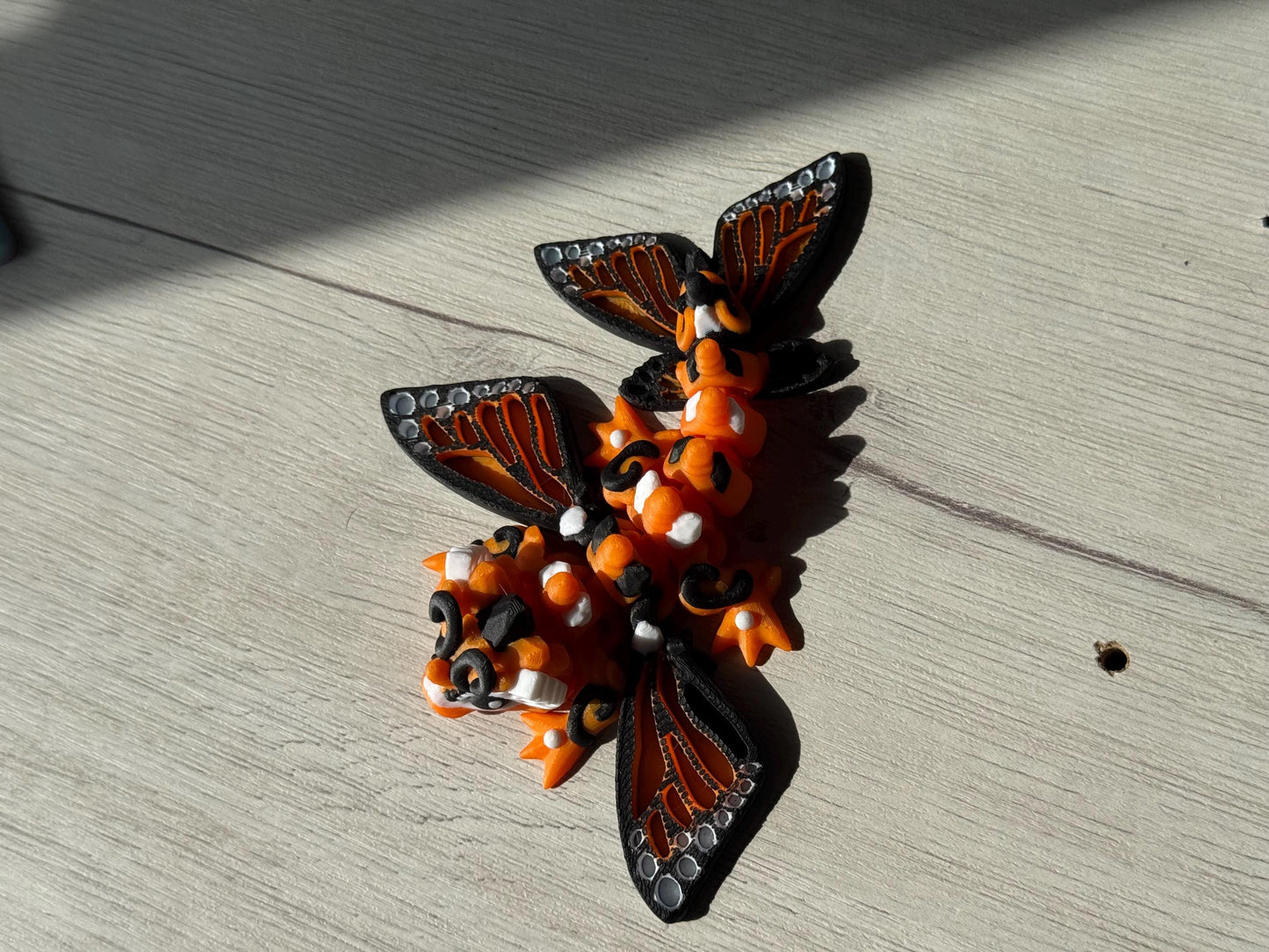 Baby dragon butterfly - gift for dragon lovers, printed dragon, figurines for desk