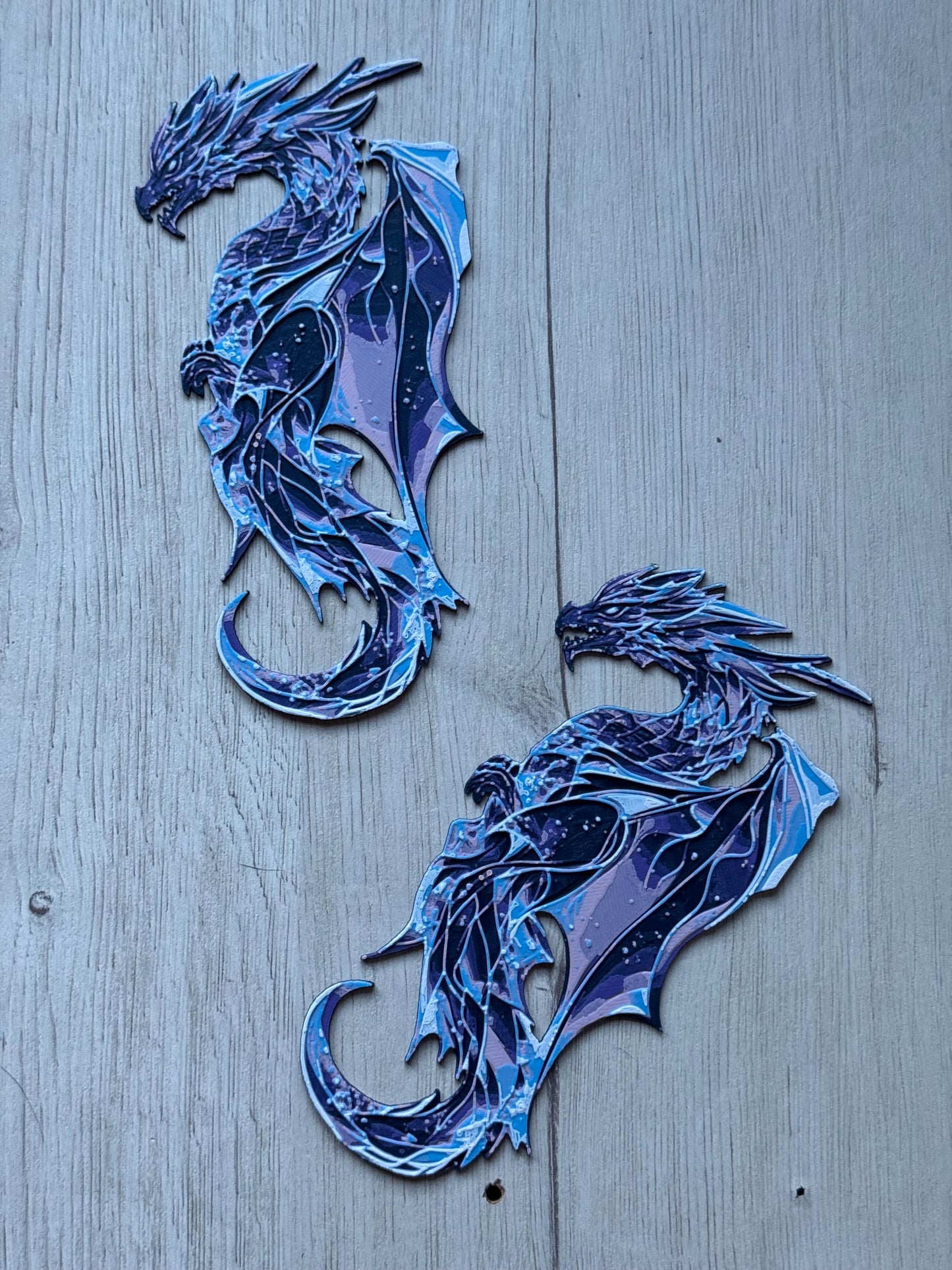 Crystal Wyvern bookmark - fantasy bookmark, winter bookmarks,