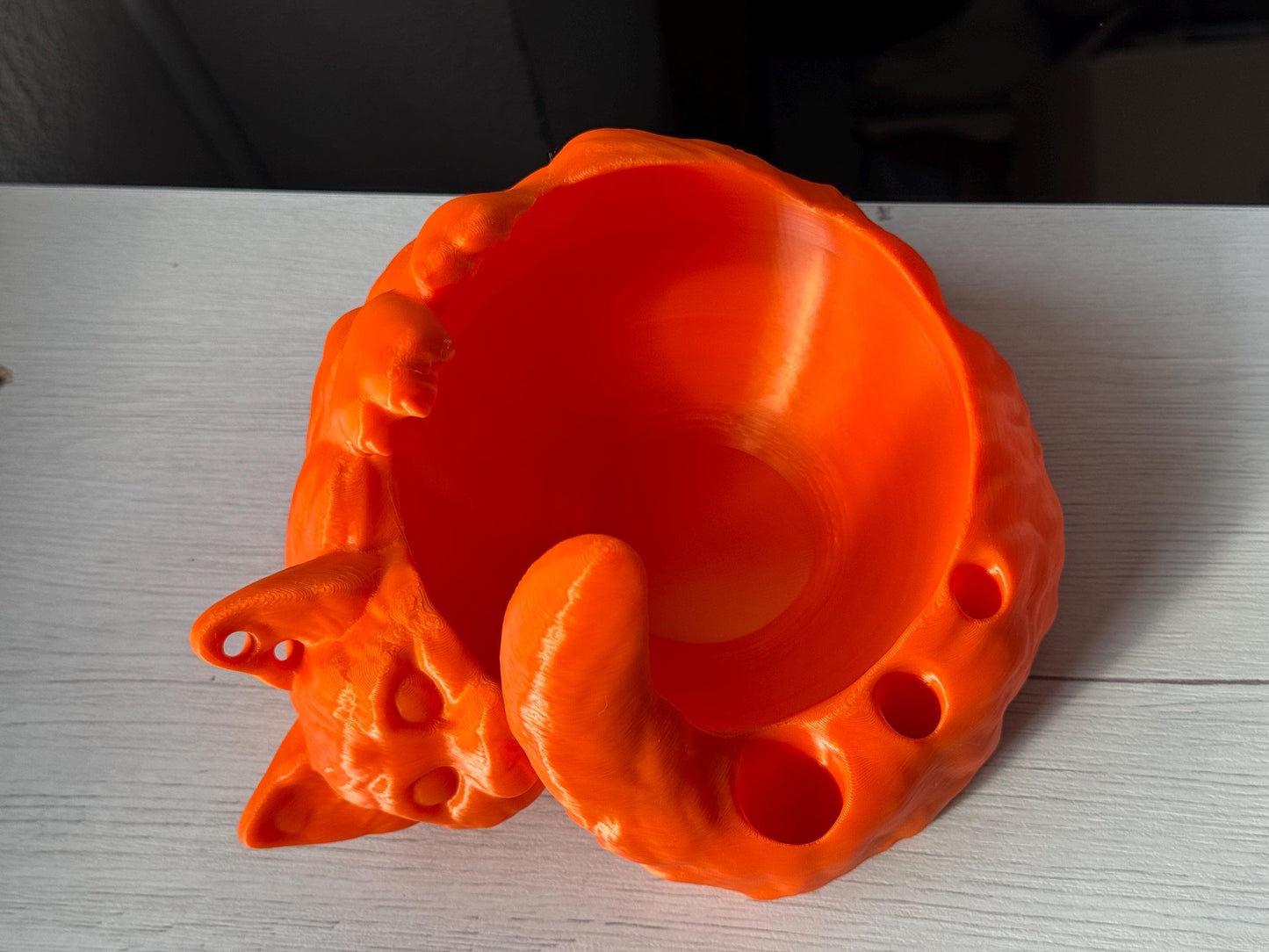 Adorable Cat Shaped Yarn Bowl, Yarn Holder, Crochet Hook Storage Holder, Knitting Needles and More