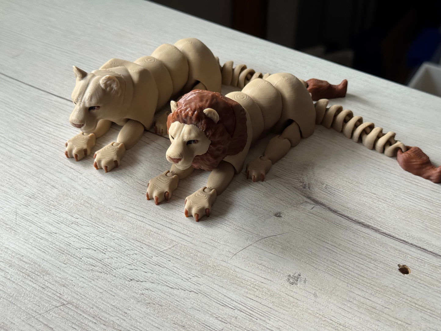 Articulated Animal Figurines – Posable Fox, Wolf, Tiger, Cheetah, Arctic Leopard | 3D Printed Figure | Flexible Animal Gift