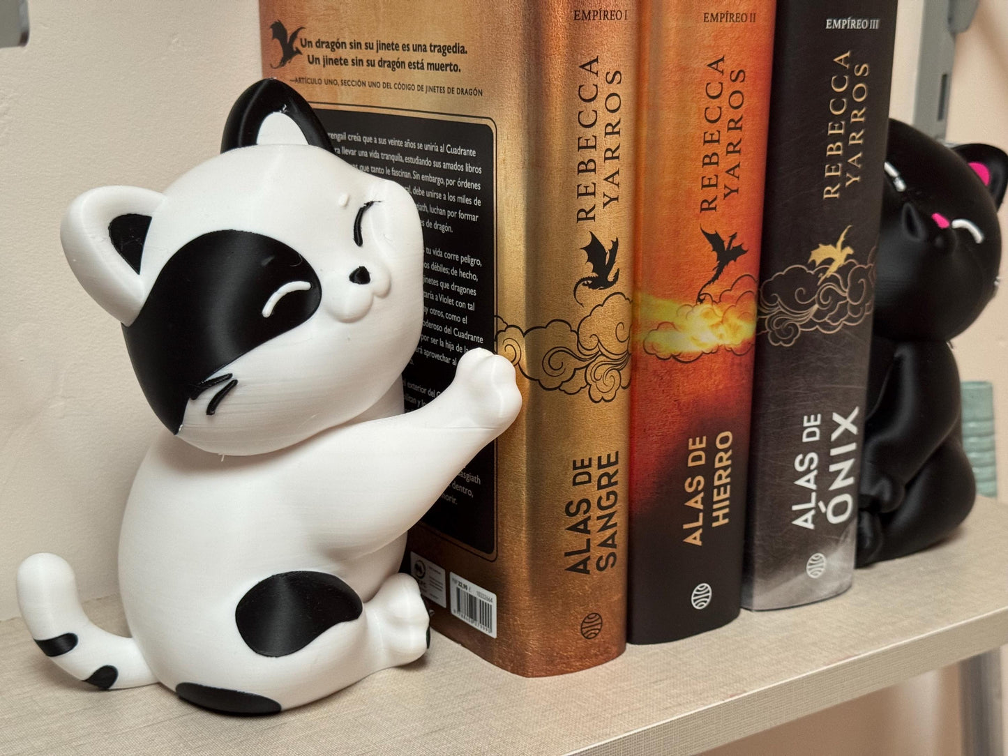 Sujetalibros de Gato – Escultura Personalizable 3D para Estantería | Decoración Book Nook y Regalo para Amantes de los Gatos