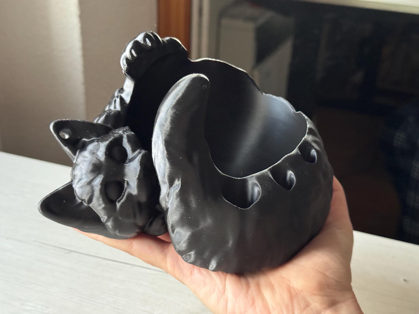 Adorable Cat Shaped Yarn Bowl, Yarn Holder, Crochet Hook Storage Holder, Knitting Needles and More