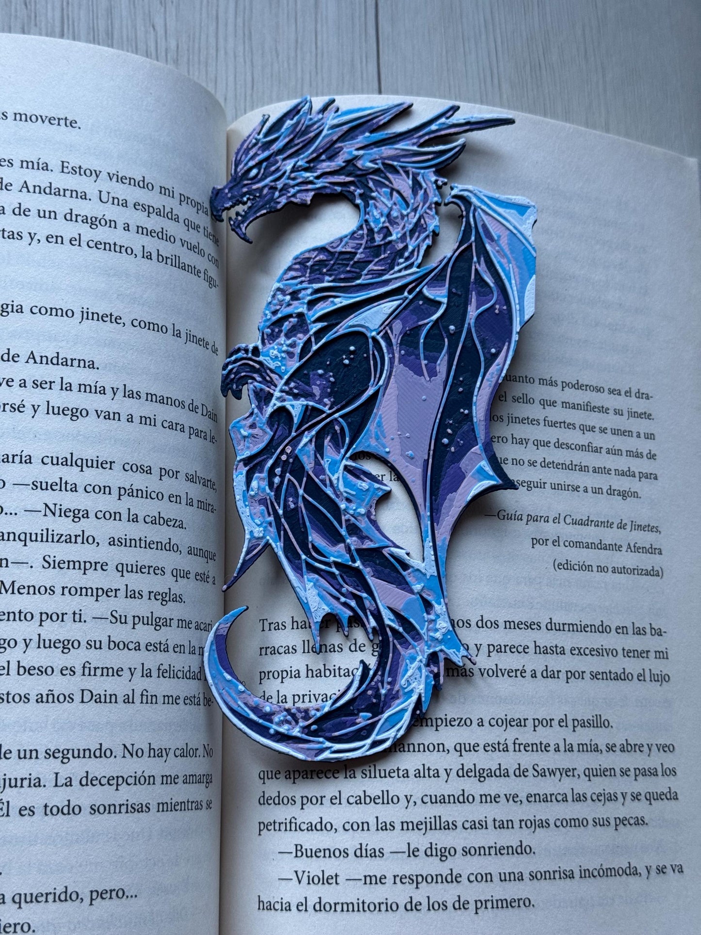 Crystal Wyvern bookmark - fantasy bookmark, winter bookmarks,