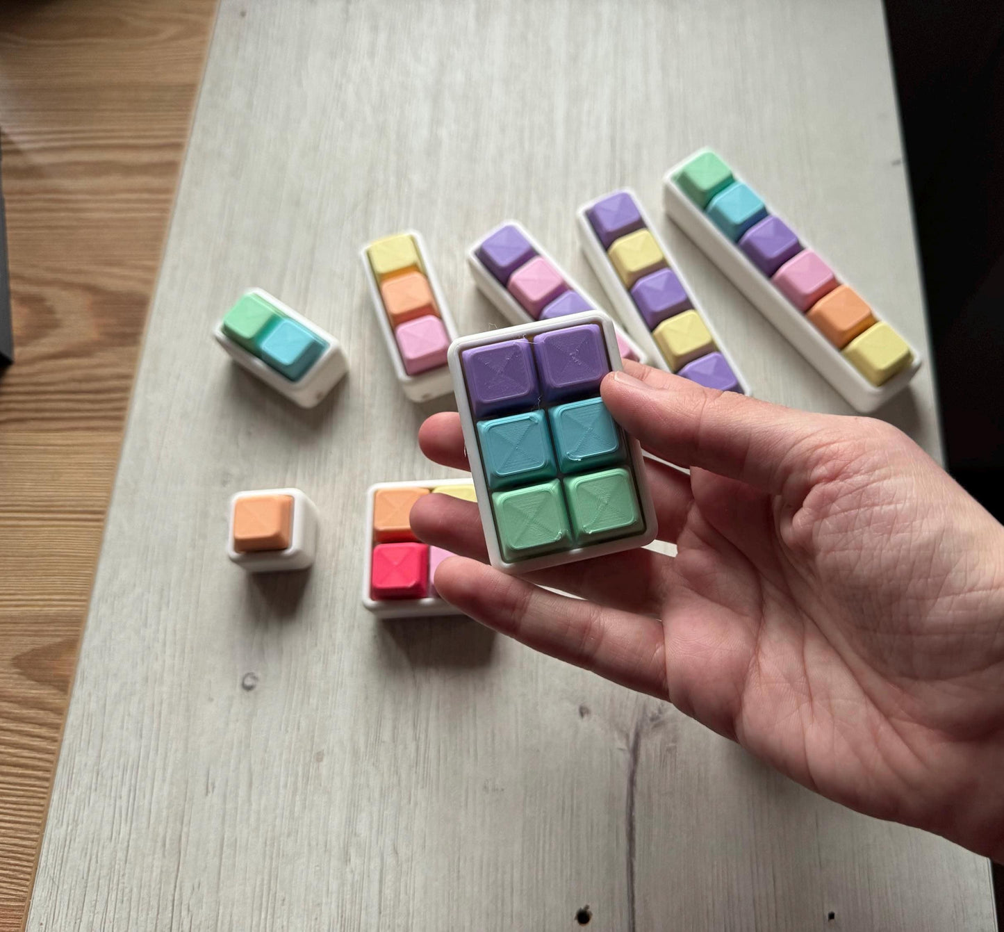 Pastel Modular Clicker Fidget | Custom Stress Relief Toy