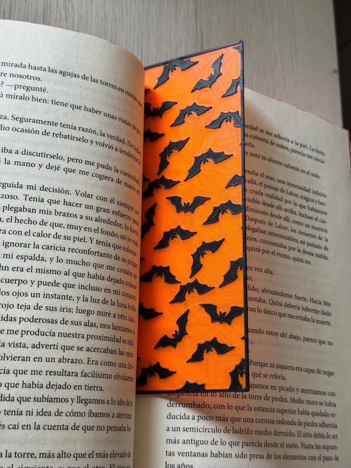 at Bookmark – Stained Glass Effect 3D Printed Bookmark | Spooky Cute Halloween Gift | Translucent PLA | Gift for Book Lovers and Readers
