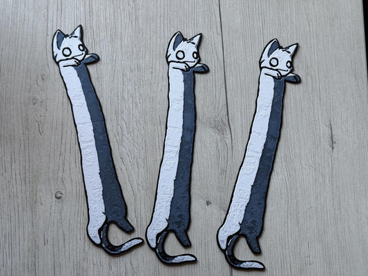 Zombie Cat Bookmark - Fantasy Bookmarks, Funny Bookmarks, Bookmarks for Cat Lovers, Funny Bookmarks