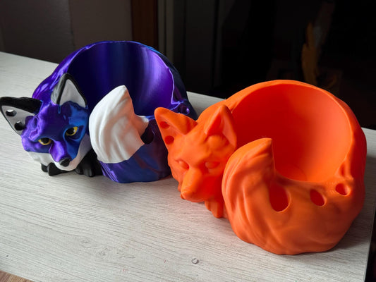 Adorable fox shaped wool bowl, wool holder, holder for storing crochet hooks, knitting needles and more