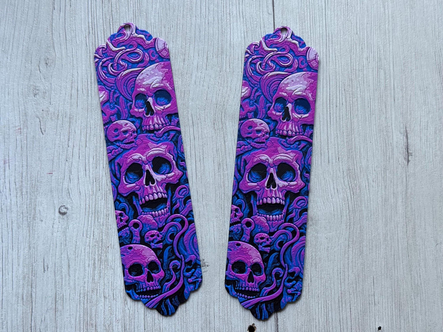 Purple Skull Bookmark Set - Fantasy Bookmark | Spring Bookmark | Reading Accessories