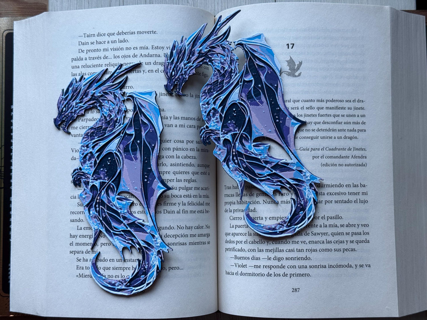 Crystal Wyvern bookmark - fantasy bookmark, winter bookmarks,
