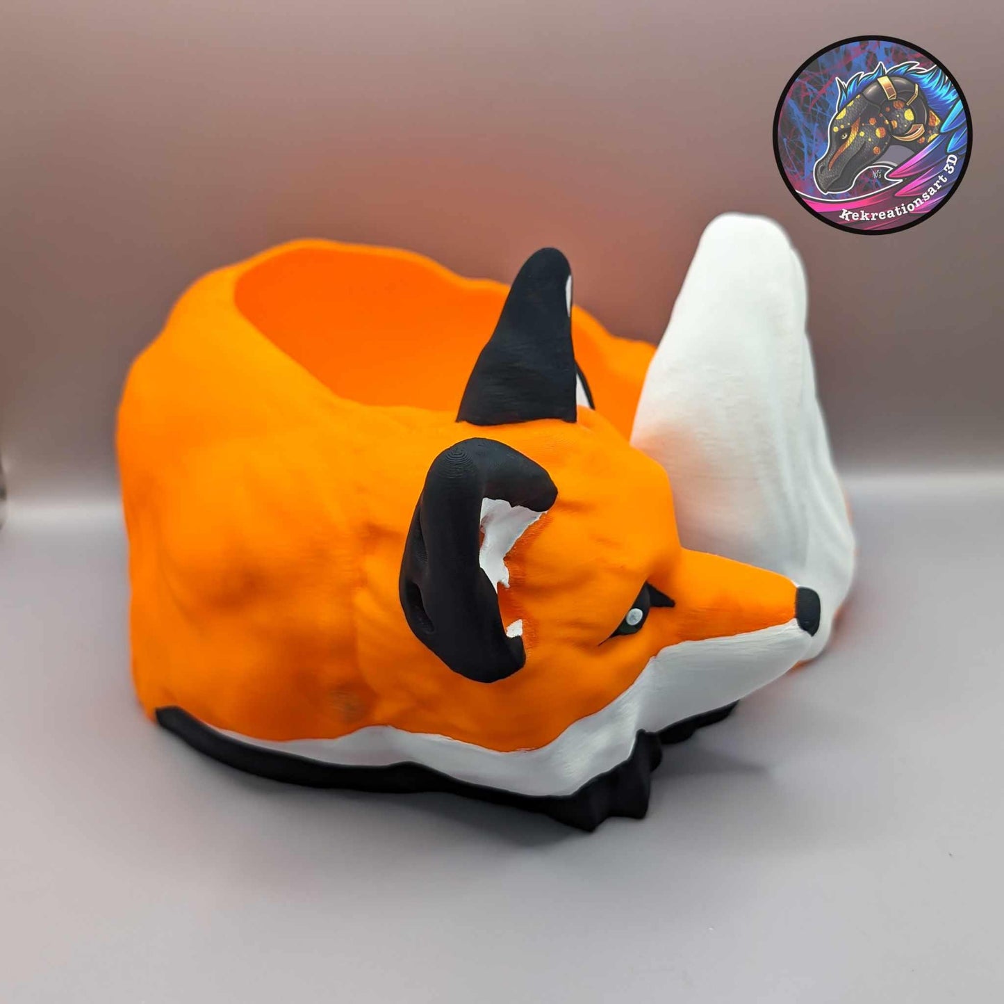 Adorable fox shaped wool bowl, wool holder, holder for storing crochet hooks, knitting needles and more