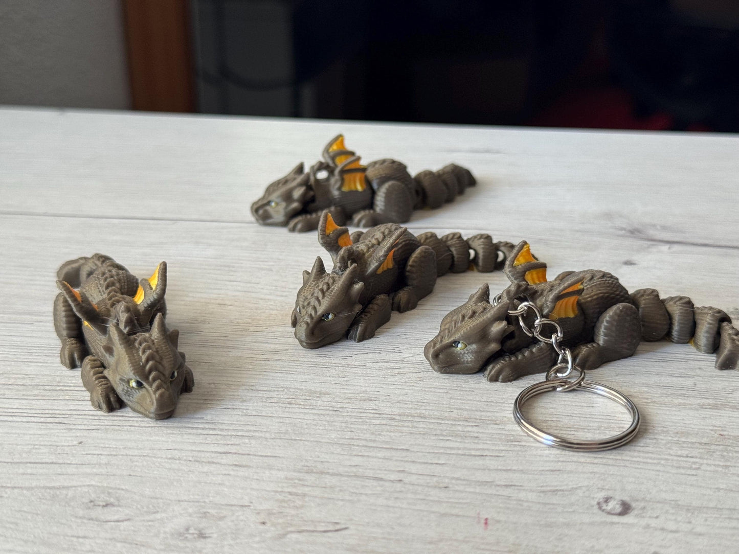 Mini Articulated Dragon Keychain – Made to Order | Custom Colors | Fantasy Gift Idea