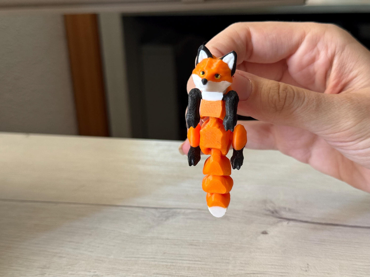 Mini Fox Keychain – 3D Printed Cute Keyring, Fantasy Bag Charm, Custom Colors