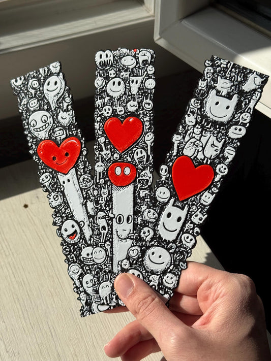 Love Doodles - bookmark set, reading accessories