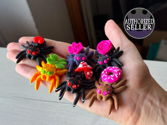Mini arañas articuladas - Figura Decoración | Colores Personalizables | Regalo Original para Amantes de Arañas | araña saltarina