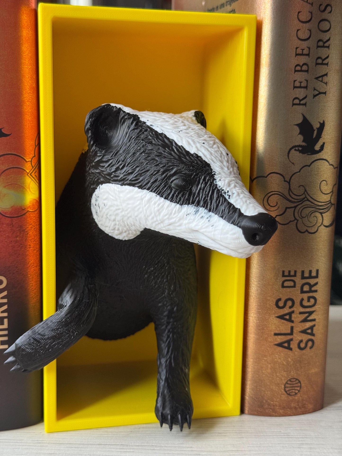 Animals emerging among books - book separator lion, book separator eagle, book separator snake, fantasy book nook, animal book nook