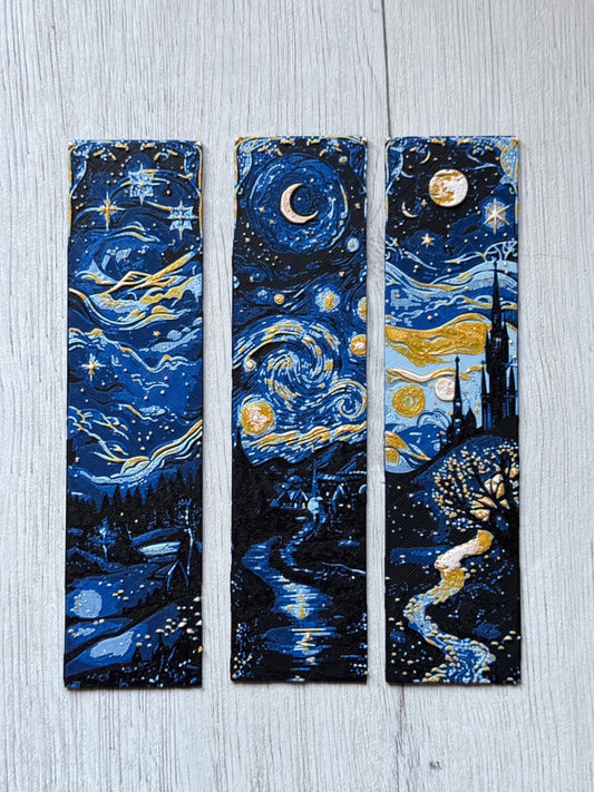 Bookmark set -  starry night bookmark v2, fantasy bookmark, autumn bookmark,