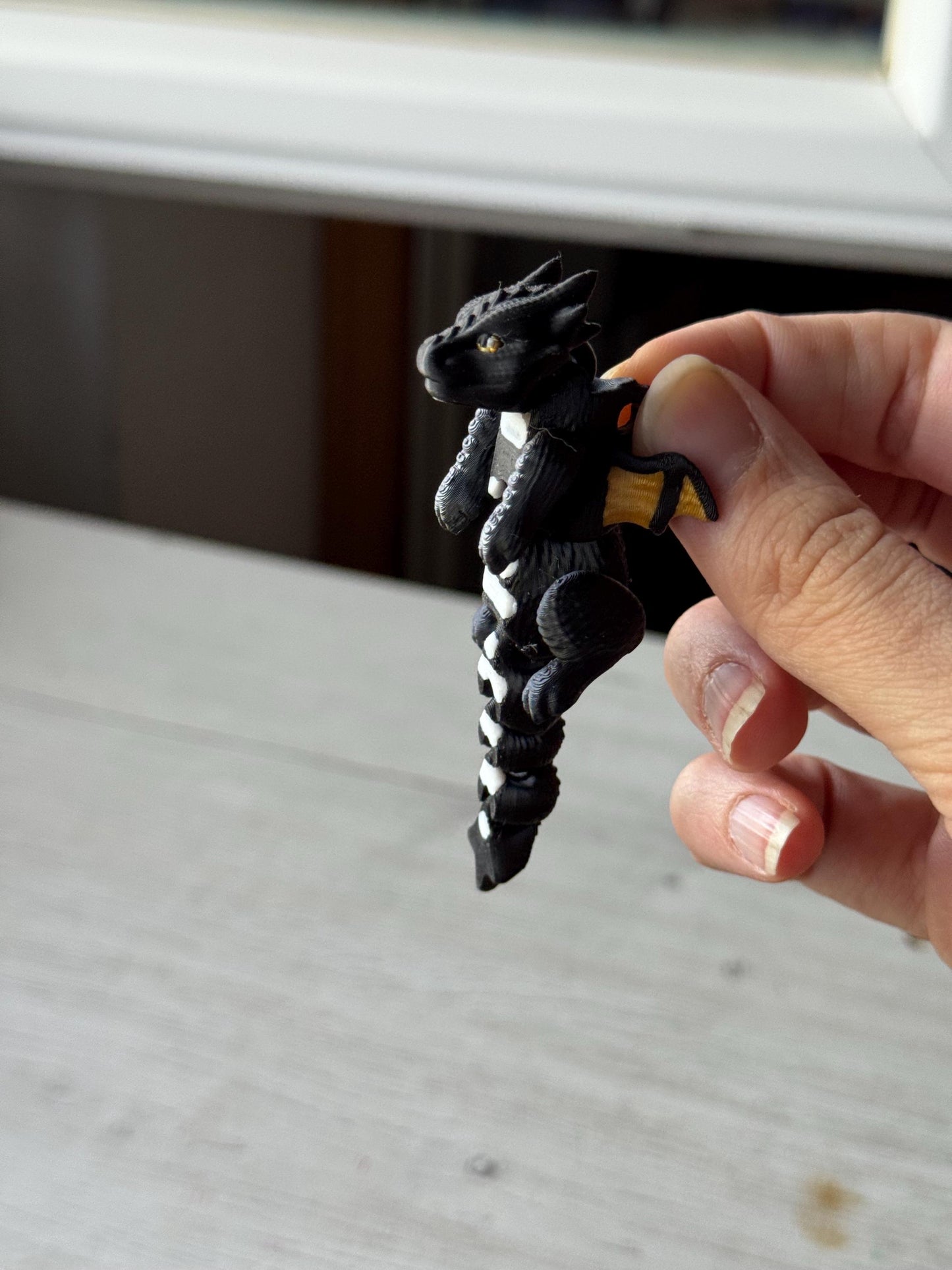 Mini Articulated Dragon Keychain – Made to Order | Custom Colors | Fantasy Gift Idea