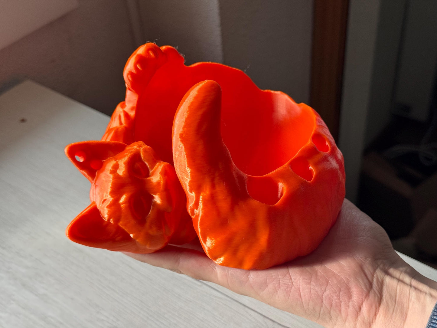 Adorable Cat Shaped Yarn Bowl, Yarn Holder, Crochet Hook Storage Holder, Knitting Needles and More