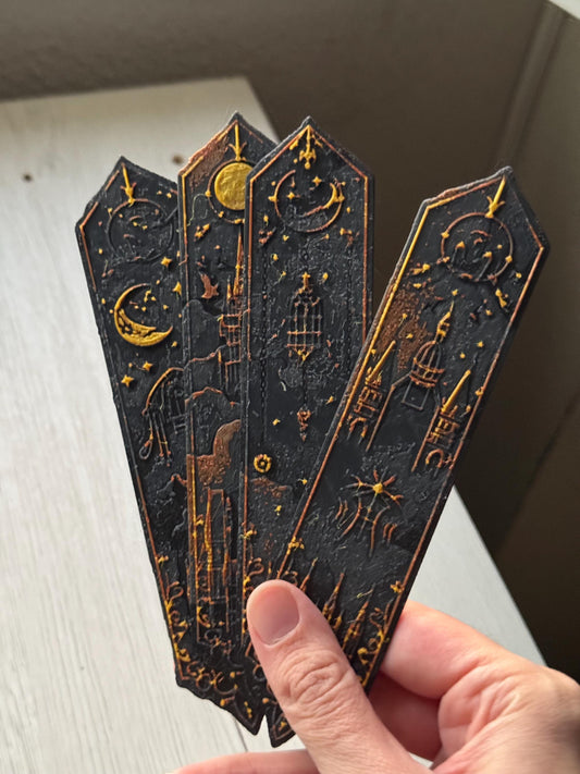 Bookmarks set - wizard bookmarks, autumn bookmarks, fantasy bookmarks