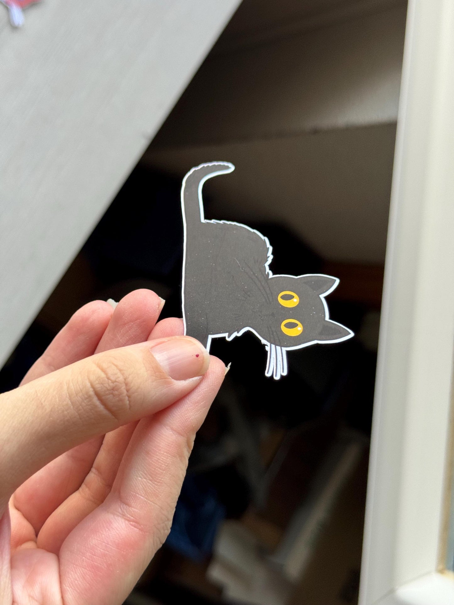 Cat Stickers – Hand Drawn, Custom Colors & Hair Patterns – Matte, Glossy or Holographic – Cute Gift for Cat Lovers